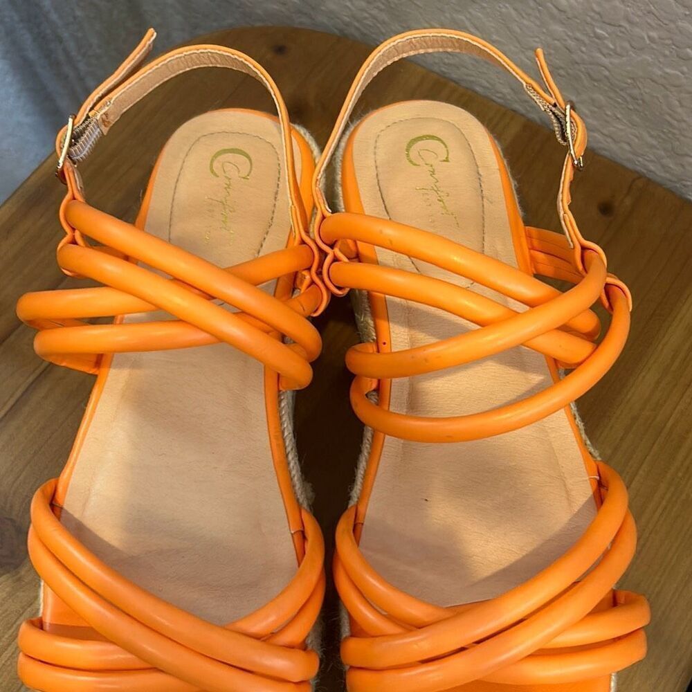Torrid comfort, 1946 orange wedge sandals size 8 - Picture 4 of 11